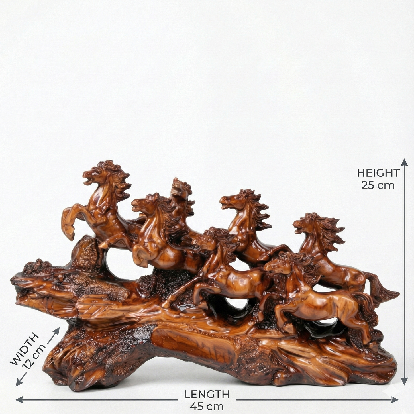 Seven Running Horses Decorative Sculpture Showpiece
