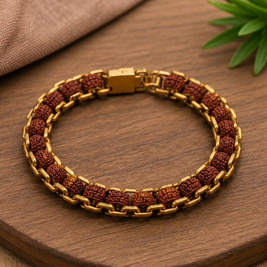 Gold Rudraksha Bracelet