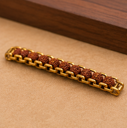 Gold Rudraksha Bracelet