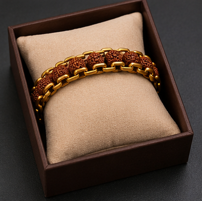 Gold Rudraksha Bracelet