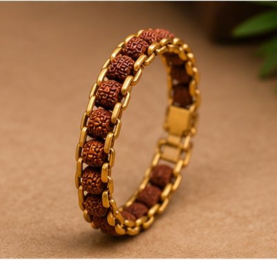 Gold Rudraksha Bracelet