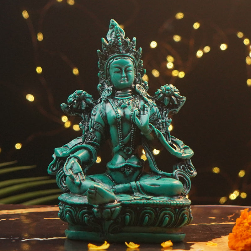 Green Tara Mata Statue 8" | Removes Obstacles | 500g