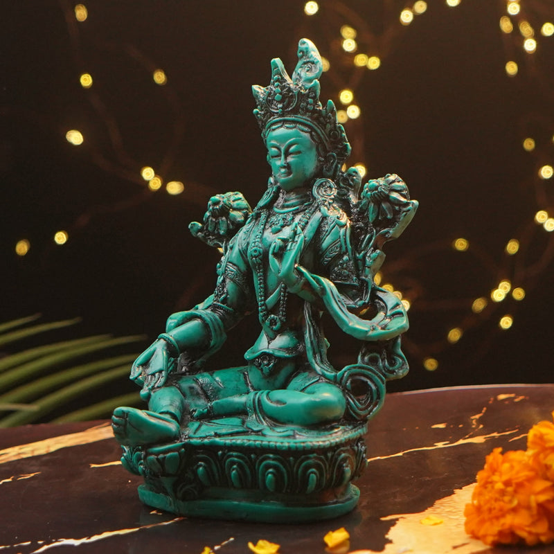 Green Tara Mata Statue 8" | Removes Obstacles | 500g