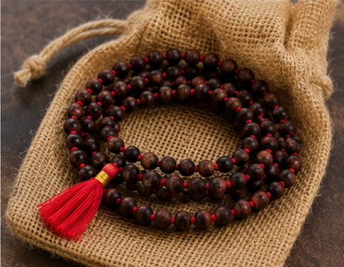 Karungali Mala – Traditional Ebony Wood Prayer Mala for Meditation, Protection & Positive Energy