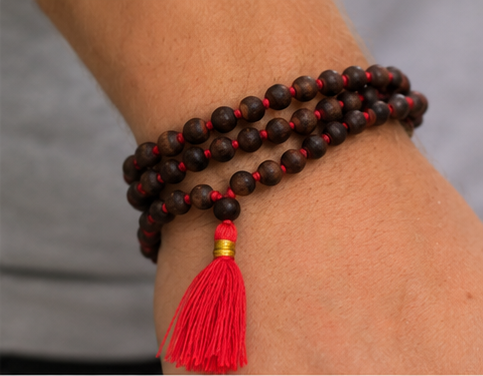 Karungali Mala – Traditional Ebony Wood Prayer Mala for Meditation, Protection & Positive Energy