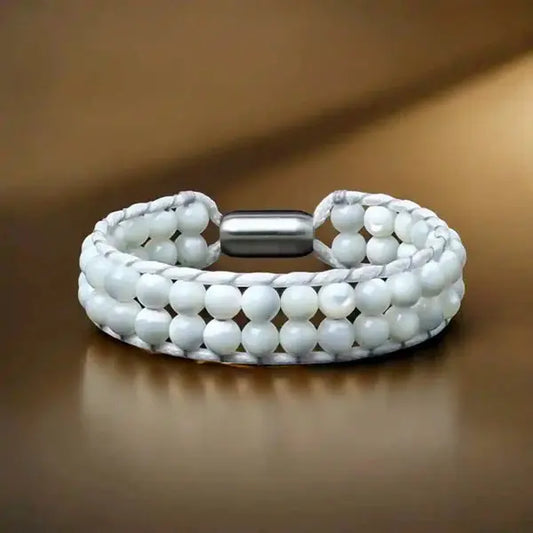 Mother of Pearl Wristband Bracelet – A Journey Beyond Self-Doubt - Nakshatra one
