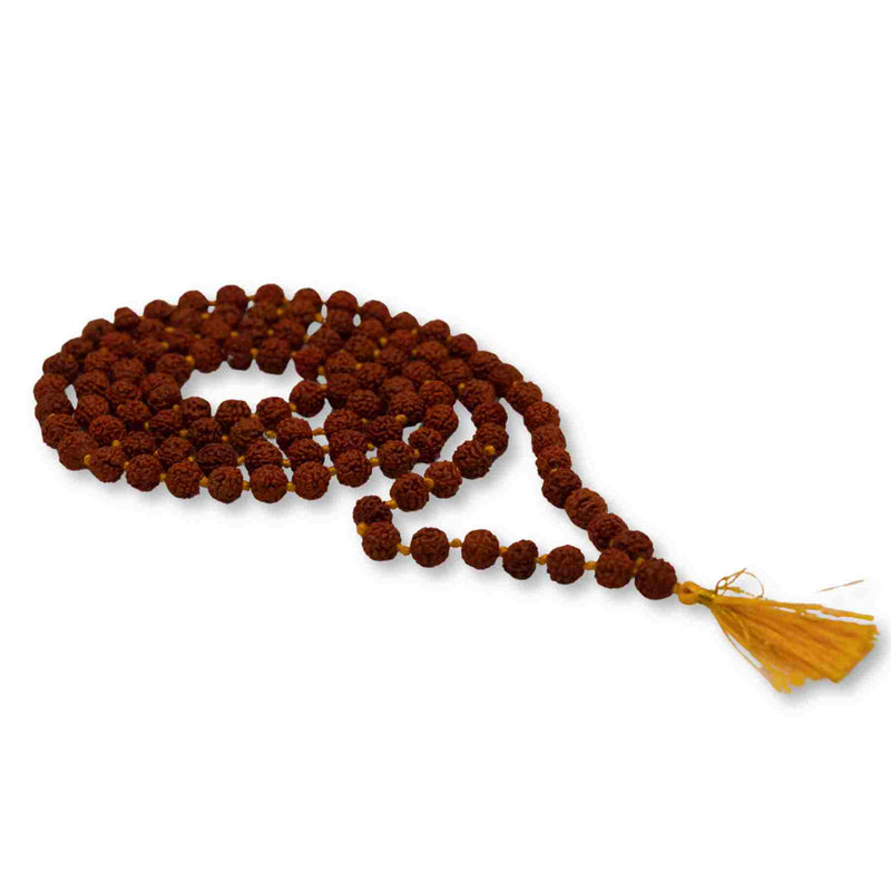 Brown Rudraksha Mala - 108+1 Beads Nakshatra one
