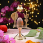 Natural Stone Narmadeshwar Shivling with Small Golden Trishul & Temple Figurine (6 Inch) |190g
