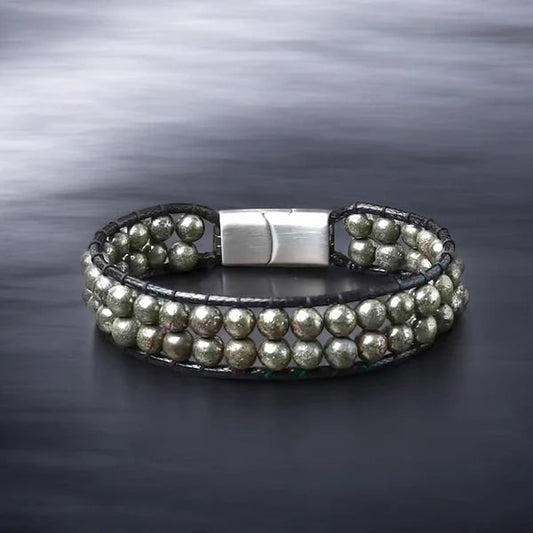 Rise with Purpose – Pyrite Wristband Bracelet Nakshatra one