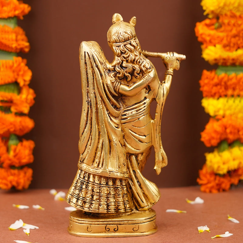 Beautiful Brass Radha Krishna Idol (8.5 Inch) | 1.5kg