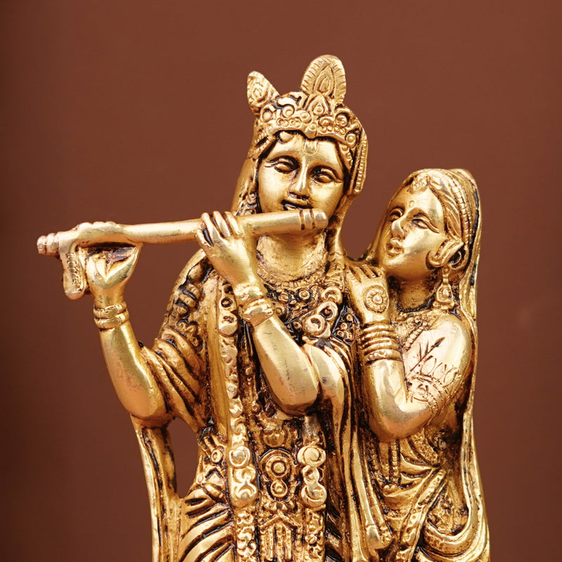 Beautiful Brass Radha Krishna Idol (8.5 Inch) | 1.5kg
