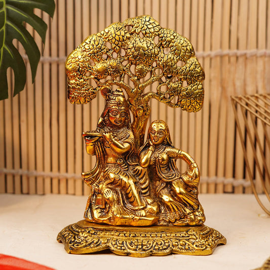 Gold Plated Radha Krishna Statue (7 Inch) | Idol for Gifting |360g