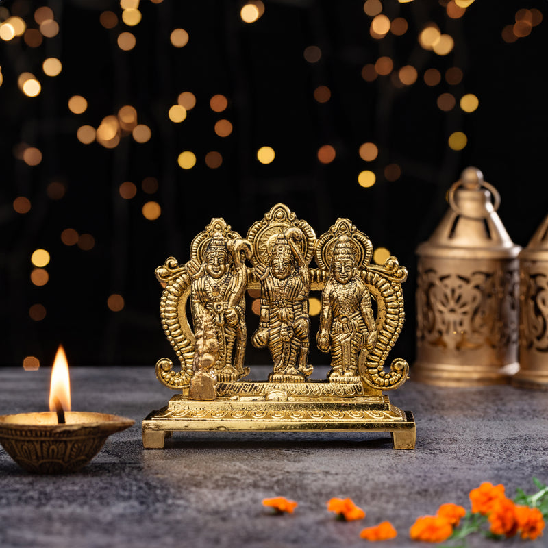 Golden Ram Darbar Murti | Ram Darbar Gifting 4 Inch