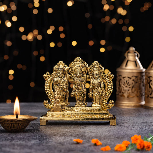 Golden Ram Darbar Murti | Ram Darbar Gifting 4 Inch