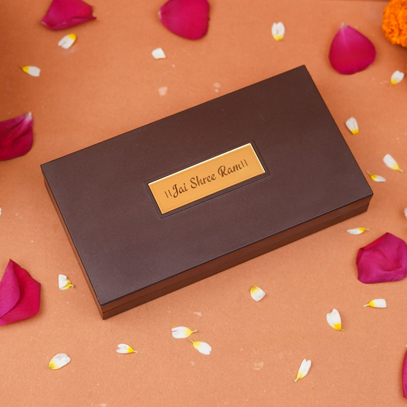 Gold Foil Ram Darbar Pooja Box