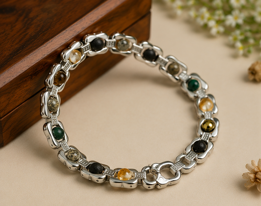 Silver Plated Essential Dhanlabh Bracelet