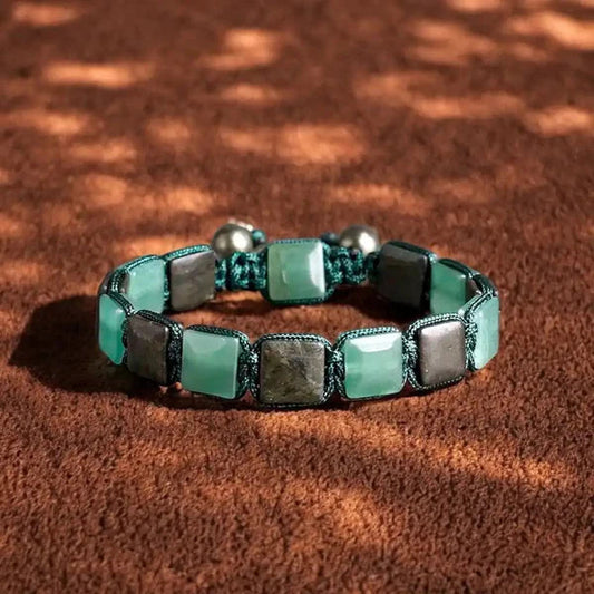 Success Manifestation Flatbead Bracelet Pyrite Aventurine Flatbead Bracelet Nakshatra one