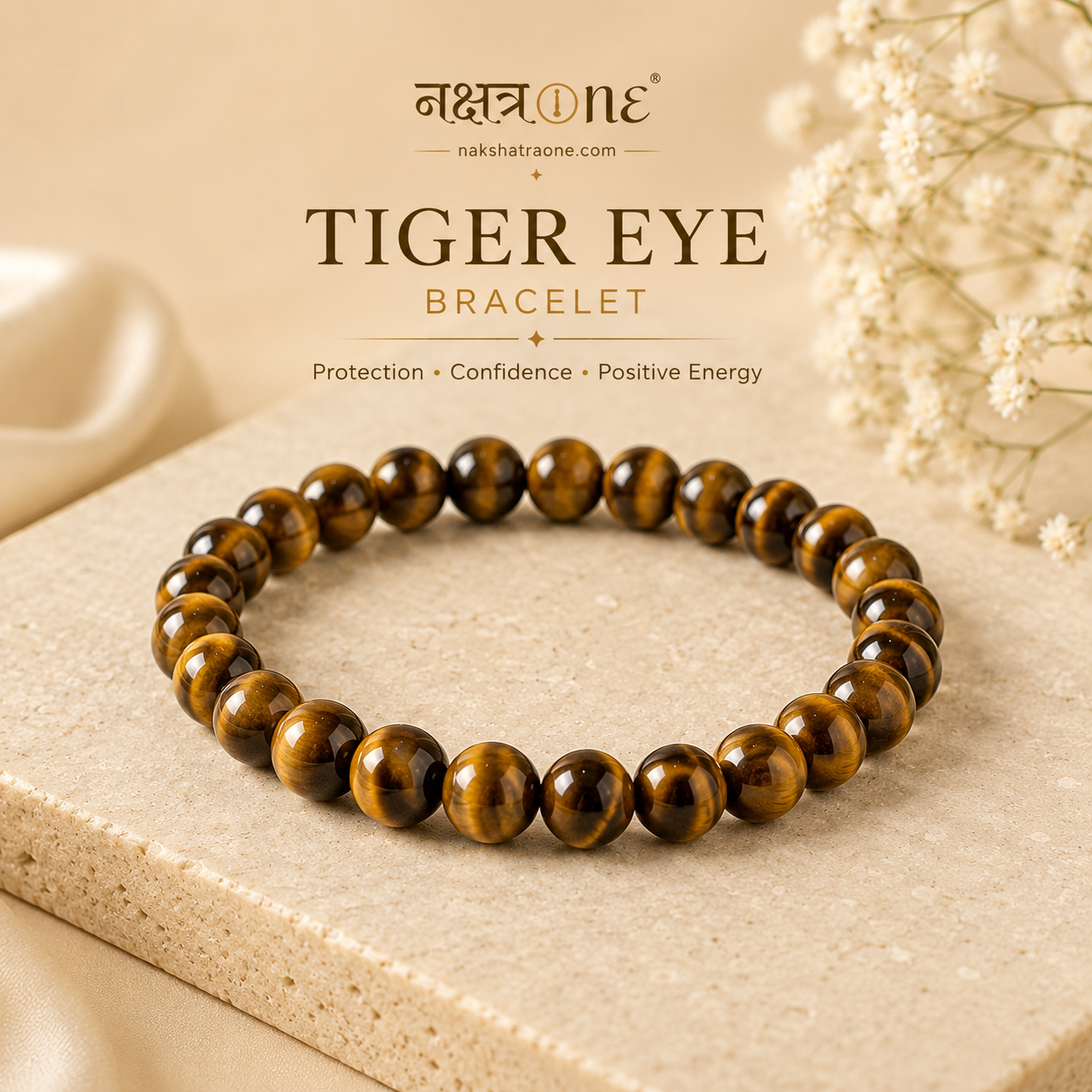 Natural Tiger Eye Bracelet for Protection