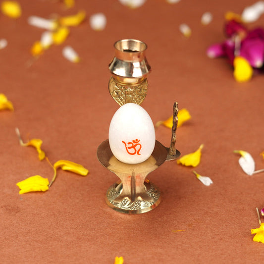 Shivling Abhishek Patra with Trishul and Nag (4.5 Inch) | 80g