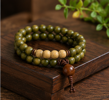 Natural Wooden Bead Bracelet