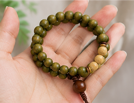 Natural Wooden Bead Bracelet