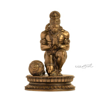 Hanuman Idol in Antique Brass Finish – Decorative Showpiece for Home & Office