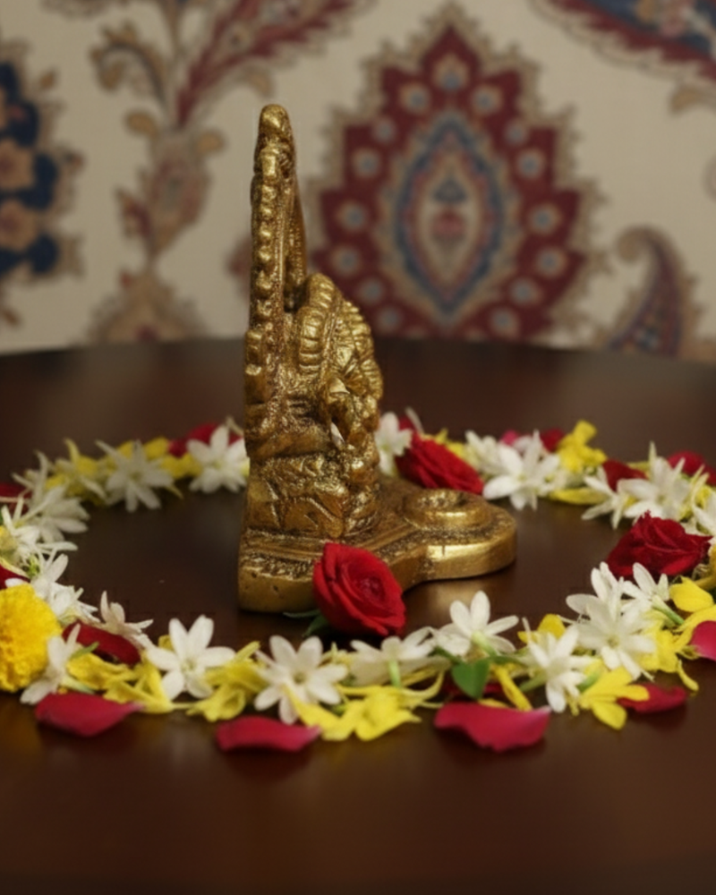 Lakshmi Ganesha Brass Idol – Festive Décor with Intricate Detailing