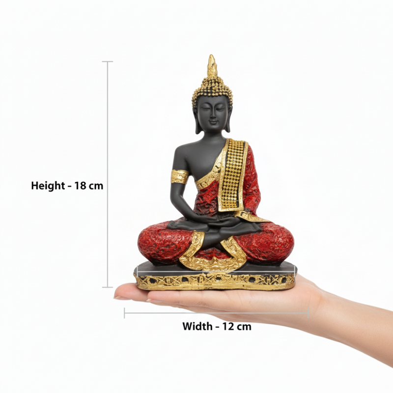 Black & Red Buddha Statue