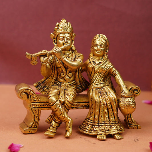 Stunning Radha Krishna ji Divine Murti 5 Inch | 1.43Kg