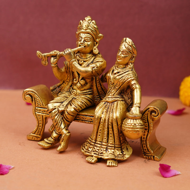Stunning Radha Krishna ji Divine Murti 5 Inch | 1.43Kg