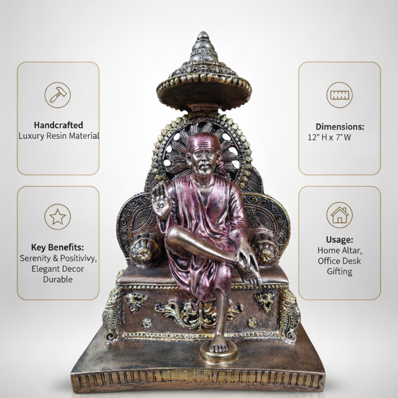 Premium Blessing Sai Baba Idol – Mandir Collection