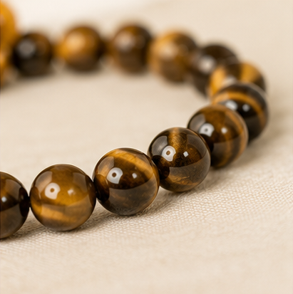 Tiger Eye Bracelet – Natural Crystal Bracelet for Confidence, Protection & Positive Energy
