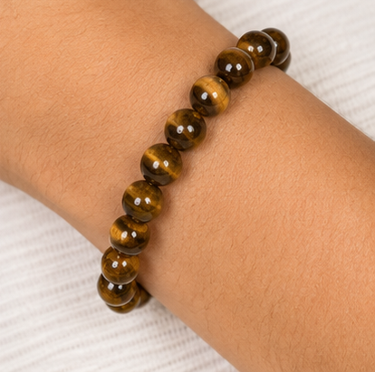 Tiger Eye Bracelet – Natural Crystal Bracelet for Confidence, Protection & Positive Energy